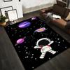 Astronaut Galaxy Printed Carpet with Star Constellations Black Backdrop Suitable for Use As an Anti-slip for Living Room Bedroom Sofas