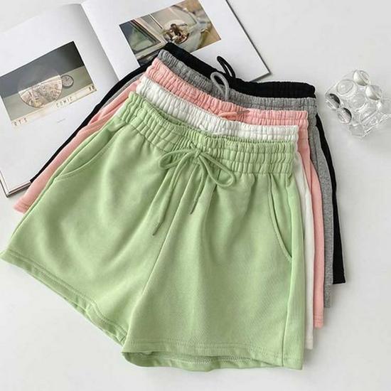 Women's Summer High Waist Loose Straight-Leg Slimming Casual Shorts