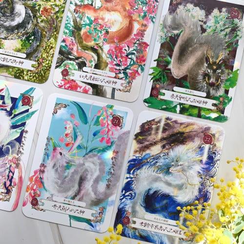 Ryukyu Zodiac Dragon Cards (New Edition) Japanese with Instructions, Oracle Cards, Fortune Telling, Dragon God, Okinawa, Direct from the Manufacturer,