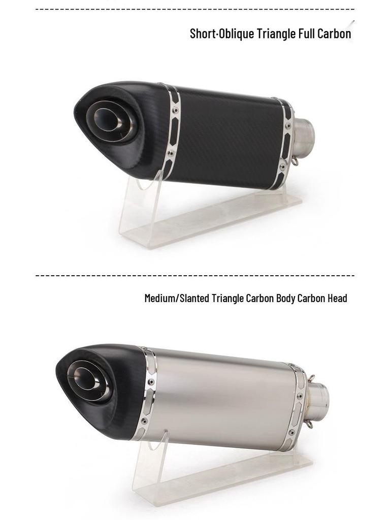 Universal Ninja Motorcycle Exhaust: Oblique Triangle, Round & Hexagon Tail Mods