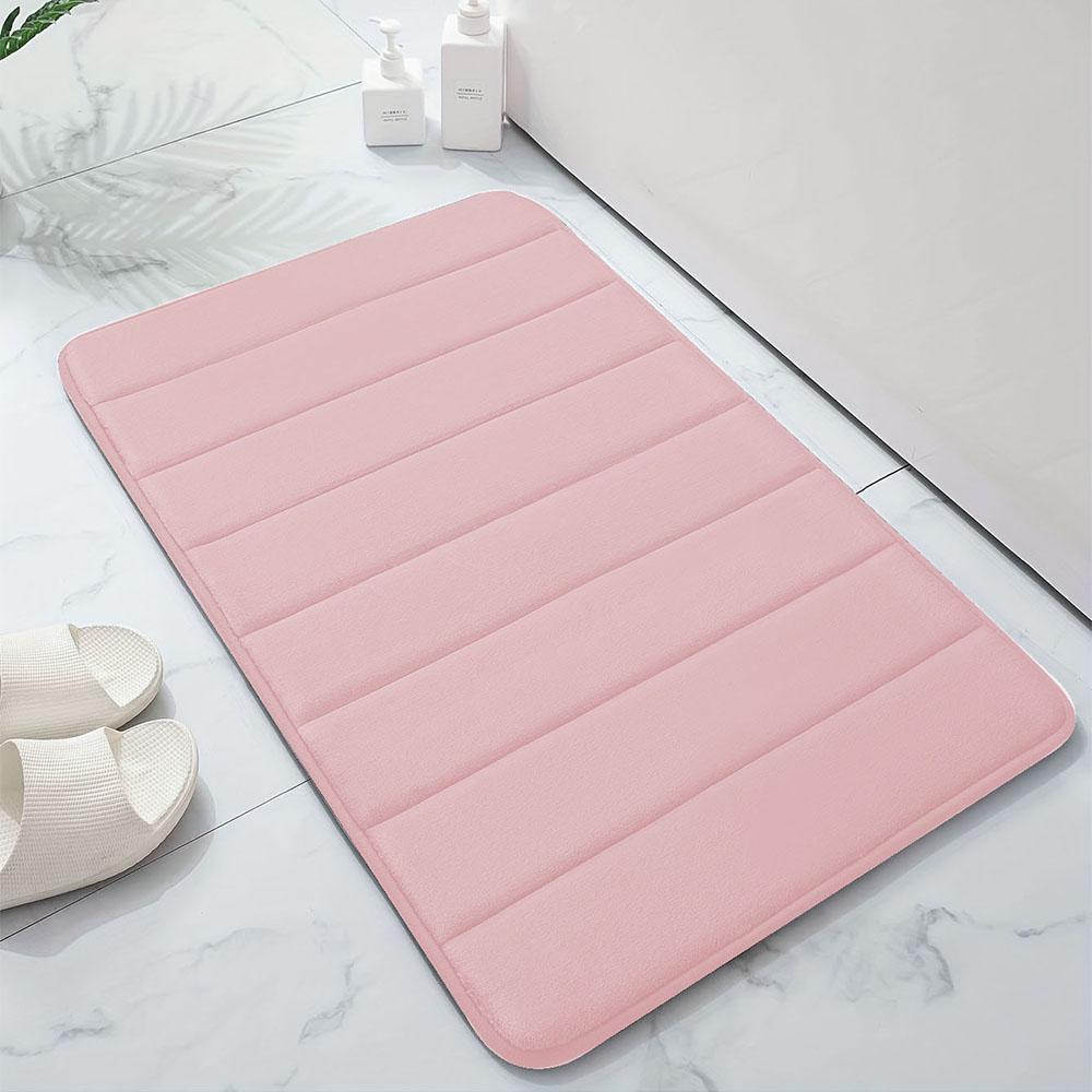 1PC einfarbig gestreifter Badezimmer-Wohnzimmer-Küchenmattenteppich, weiche, rutschfeste, schnelltrocknende Badezimmermatte, saugfähiges Familienbadezimmer