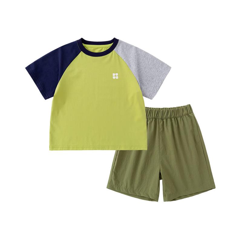 Dudu Family Kids  Colorblock Summer T-Shirt & Shorts Set 120