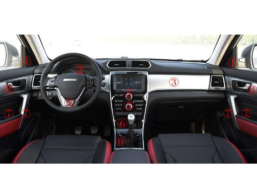 2014-2018 Haval H2 Red Label Interior Stickers: Gear Shift & Console Decoration Film