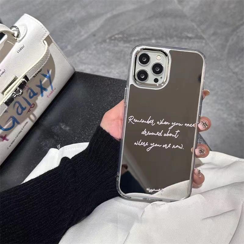 

Romantic English Mirror Phone Case For IPhone 15 14 13 12 11 Pro Max On IPhone 7 8 Plus X Xs XR Max Bumper Cases Cover Funda For iphone 15 ProMax