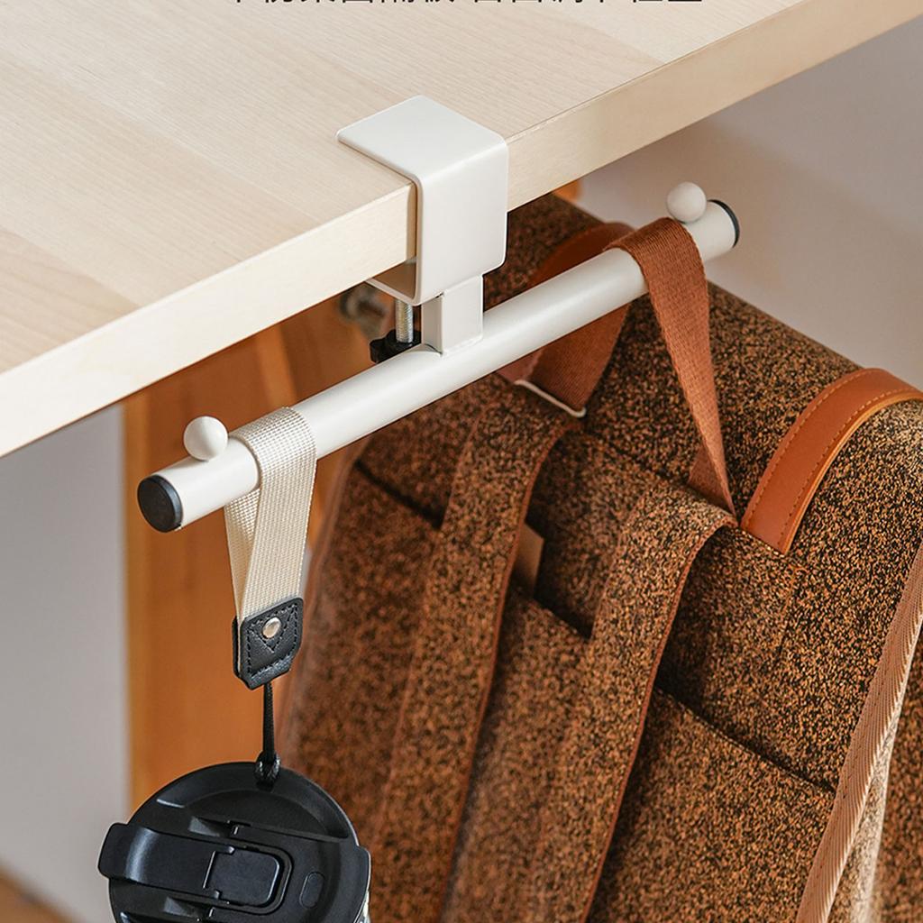 Schwerlast Kohlenstoffstahl Rucksackaufhänger für Schreibtischkante Einfache Installation Taschenhängehaken Schule Büro Aufbewahrungslösung