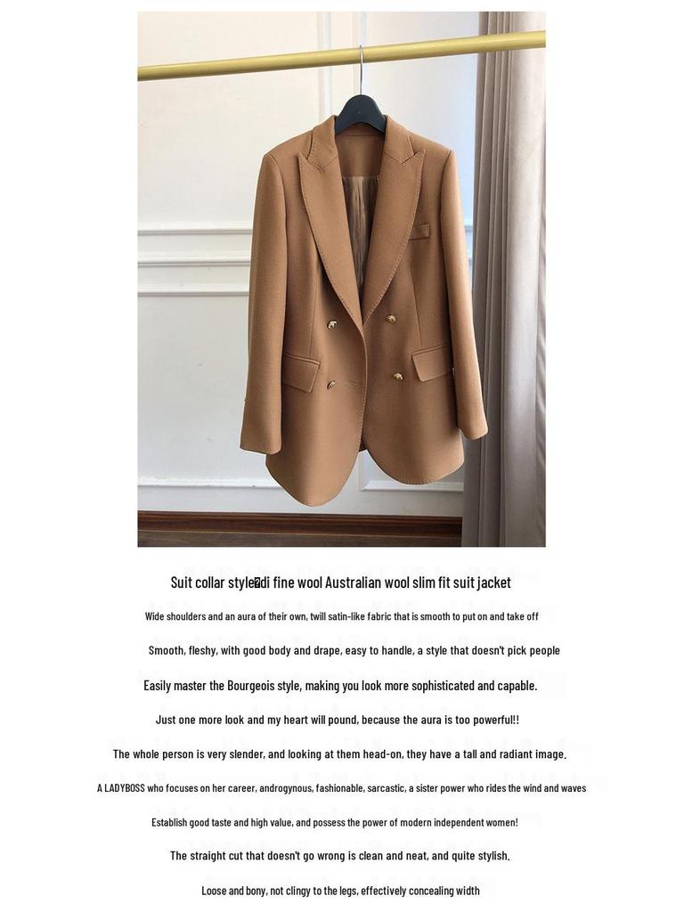 Damen Wollblazer in Slim-Fit - Vielseitig für Frühling & Herbst 2025