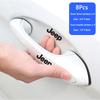8Pcs Car Door Handle Stickers Transparent Protector Film For Jeep Renegade Compass Grand Cherokee Wrangler Patriot Rubicon