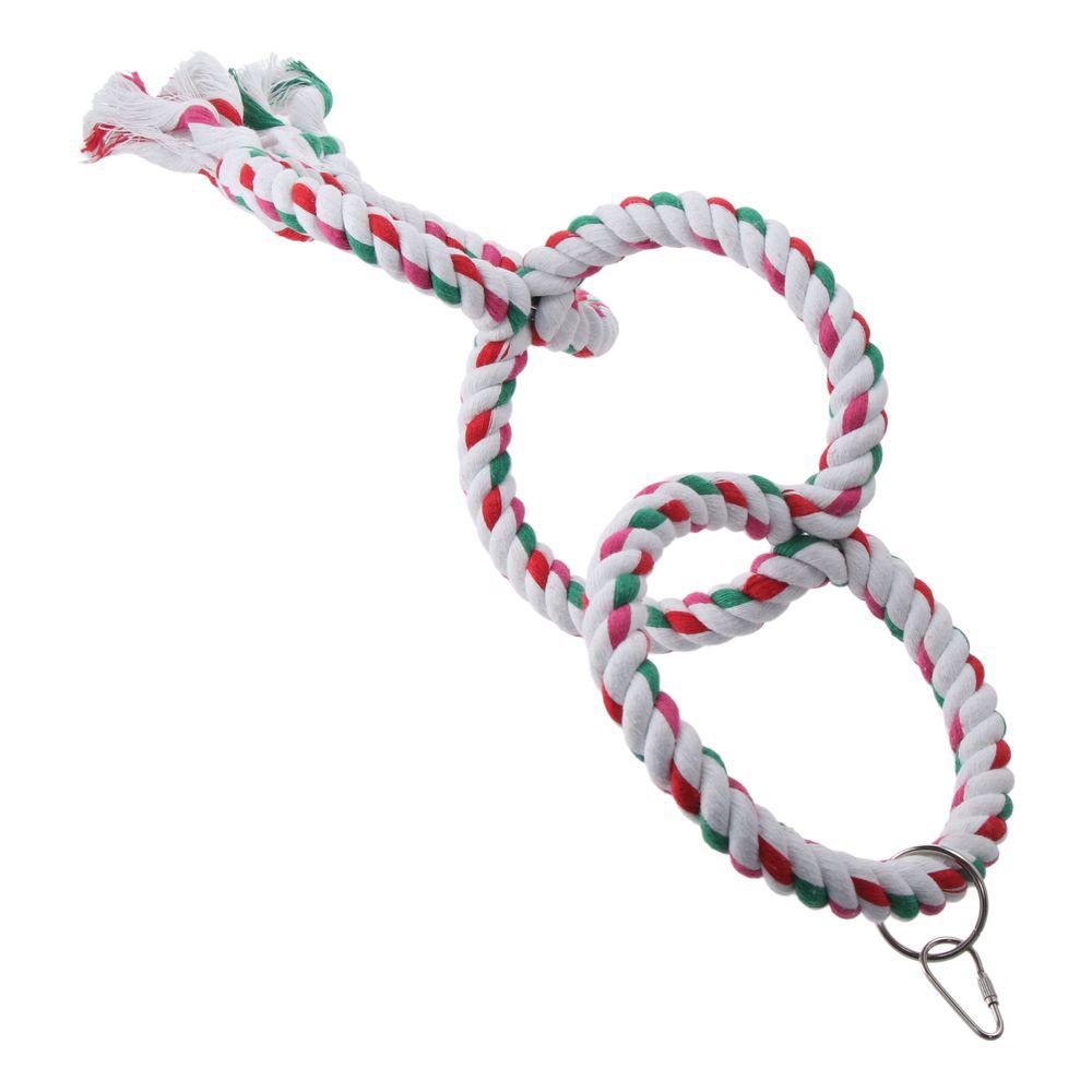 

Многоцветная игрушка-попугай из металла и хлопка, три круга, веревка для птиц, качели, окунь, креативная игрушка-птица, домашнее животное