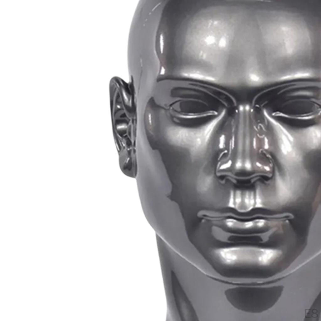Male Mannequin Head Display Stand for And Hats in Retail Settings