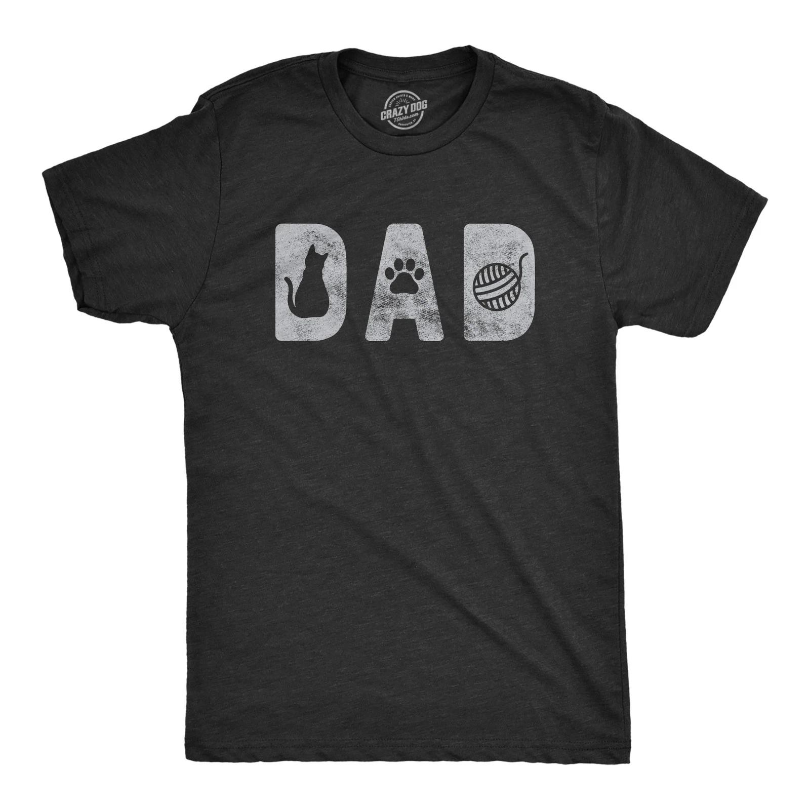 Mens Dad Cat T Shirt Funny Pet Kitty Cute Dad Graphic Novelty Tee M