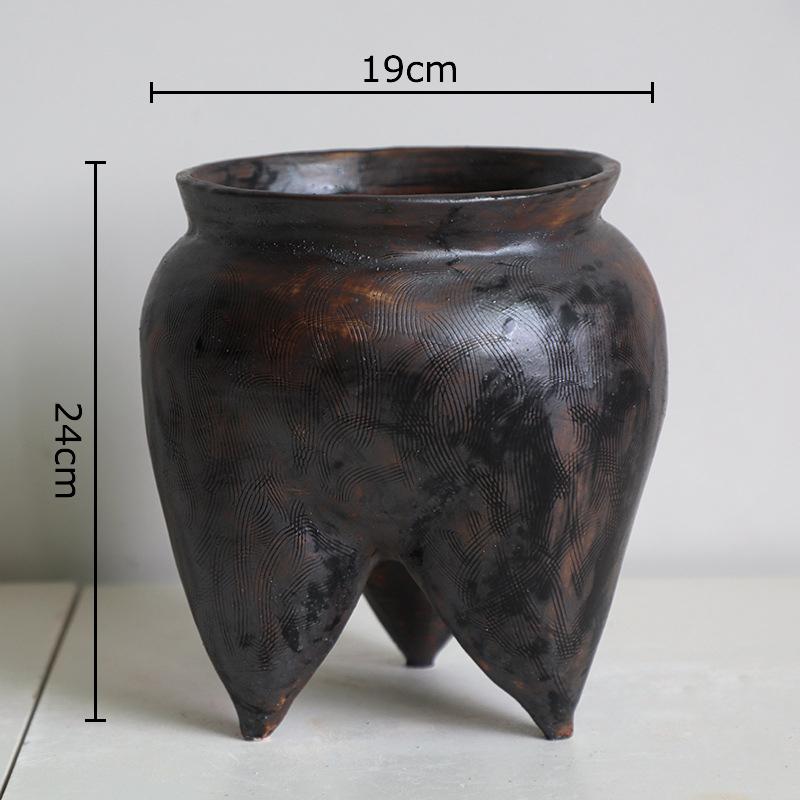 

Three Legged Teeth Ceramic Vase Creative Retro Plant Pot Table Decoration Flowers Arrangement Floral Vases Room Aesthetic Decor