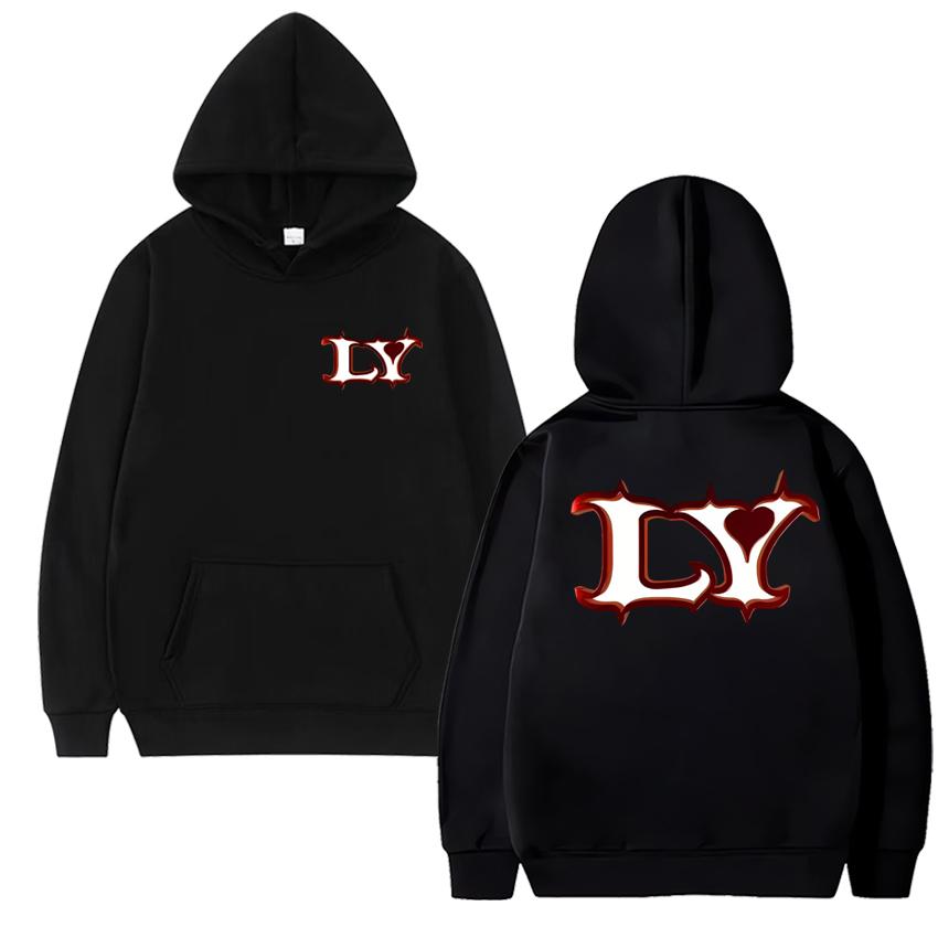 

Hot Singer LOLA YOUNGT Double Sided Logo Printed Hoodie New Men Women Fashion Y2k Pullover Unisex Cotton Long Sleeve Sweatshirt 3XL