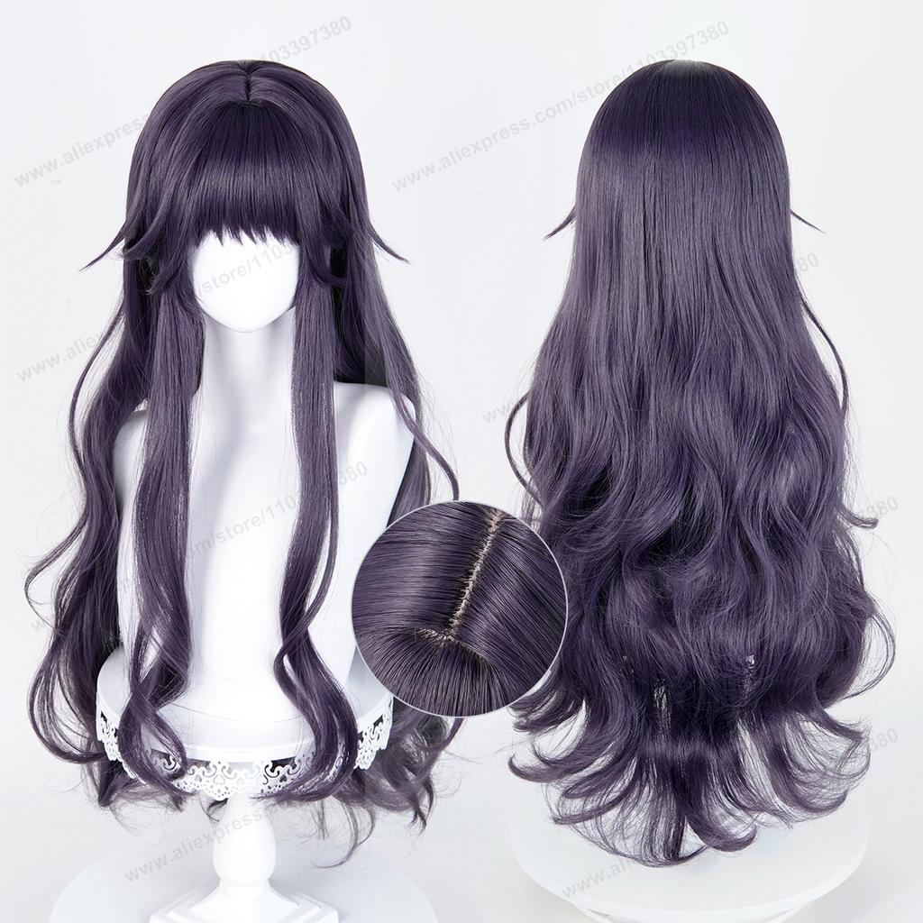 Waguri Kaoruko Cosplay Synthetic Wig 90cm Long Purple Gray Woman Hair Anime Heat Resistant Wigs