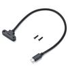 1pc USB Type C Male To Female 90° Angle Panel Mount Screw Connector Data Power Charger Cable for Laptop Tablet Mobile Phone