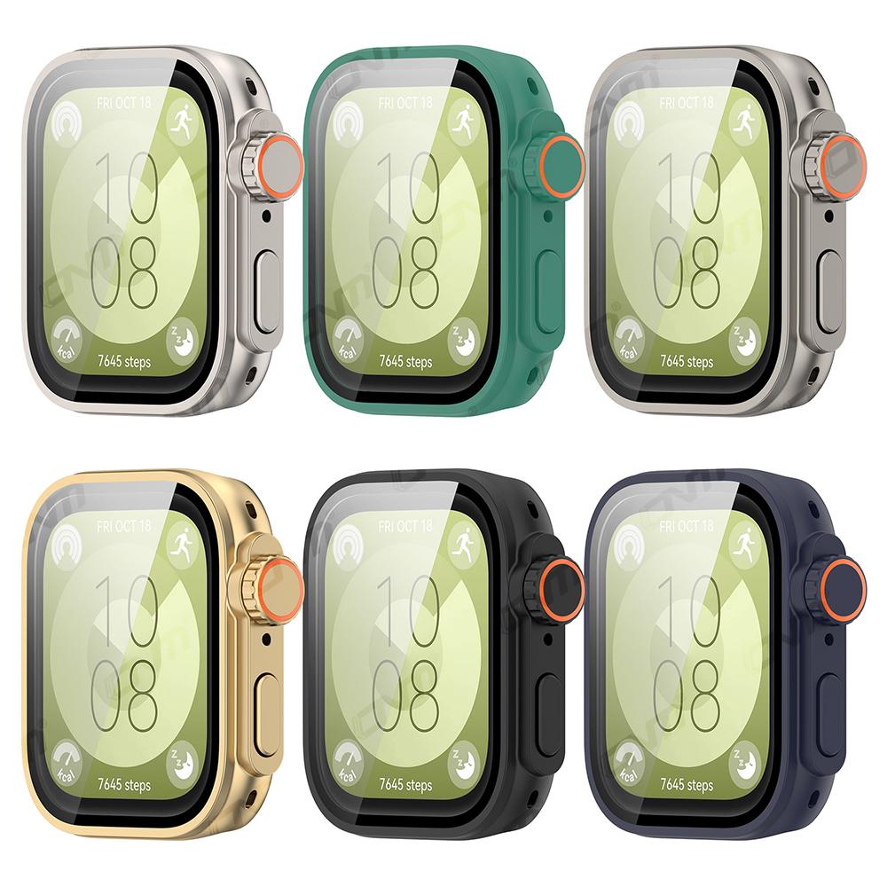 Pentru Huawei Watch Fit 3 Carcasă Dură Protecție Ecran Sticlă Securizată Aspect Îmbunătățit Schimbare La Iwatch Ultra 1/2 49MM Accesorii