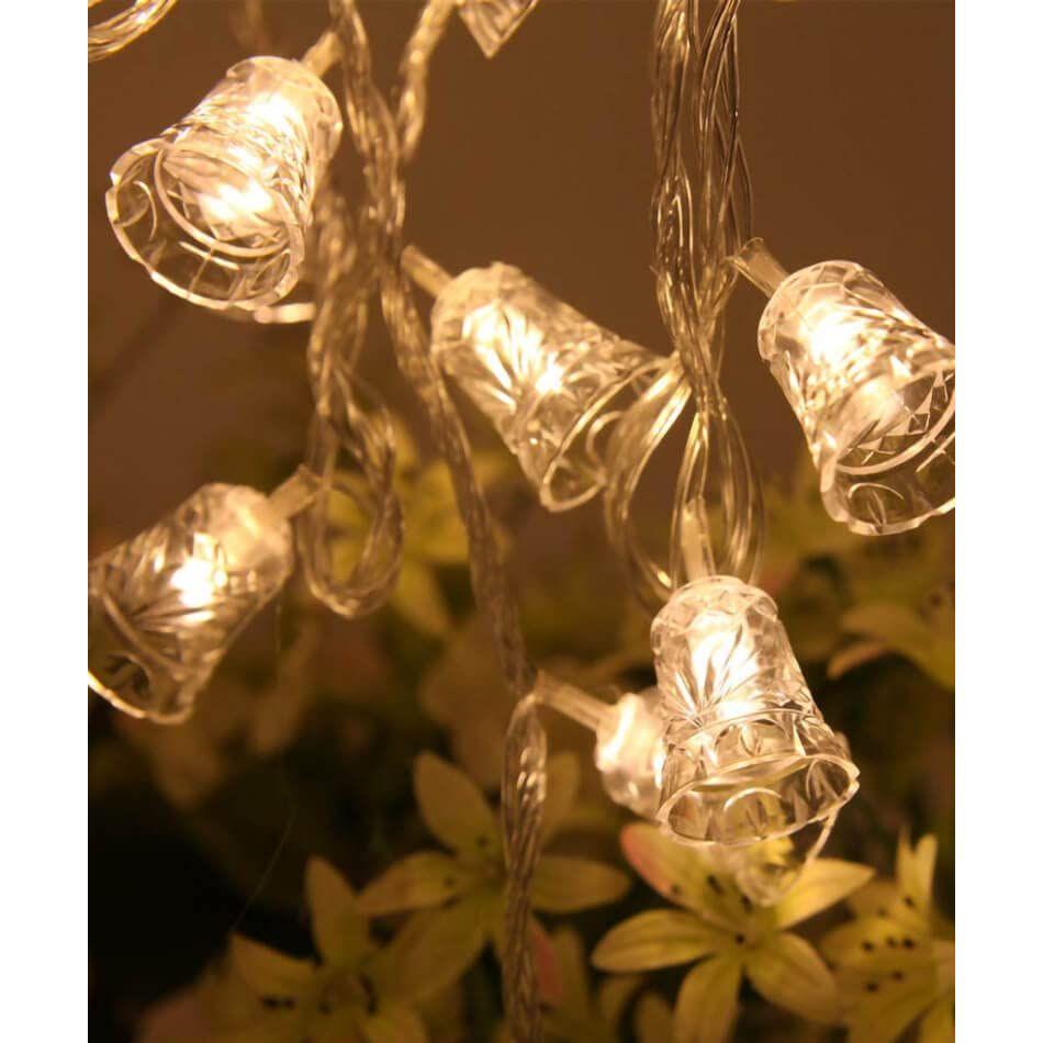 Plastic Christmas Jingle Bell Light String (3m, 16 LED, Warm White) LED Fairy Lights