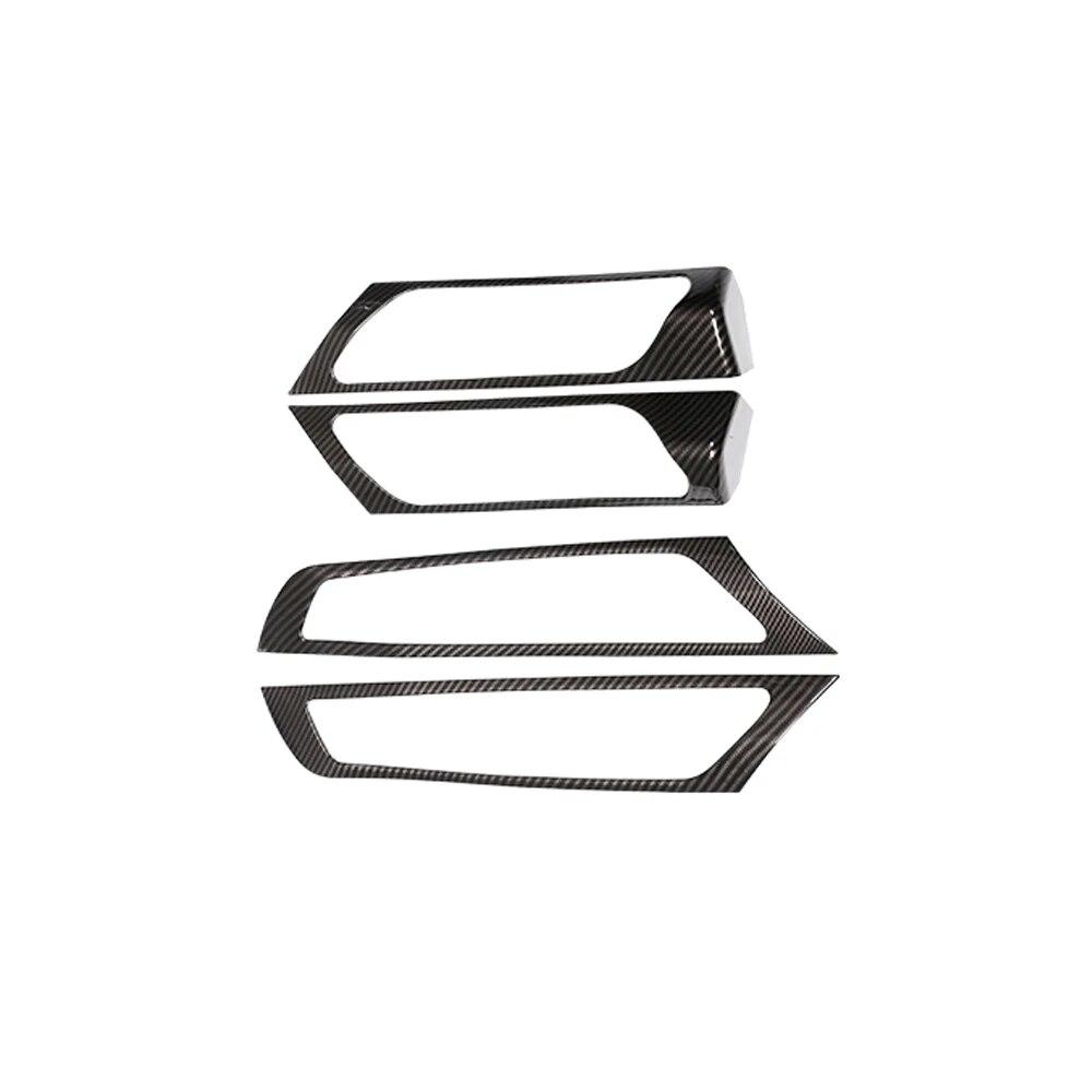 4PCS Carbon Fiber Car Interior Door Handle Cover Trim Bowl Sticker ABS Decoration Auto Accessories For BMW X3 F25 X4 F26 2011-17