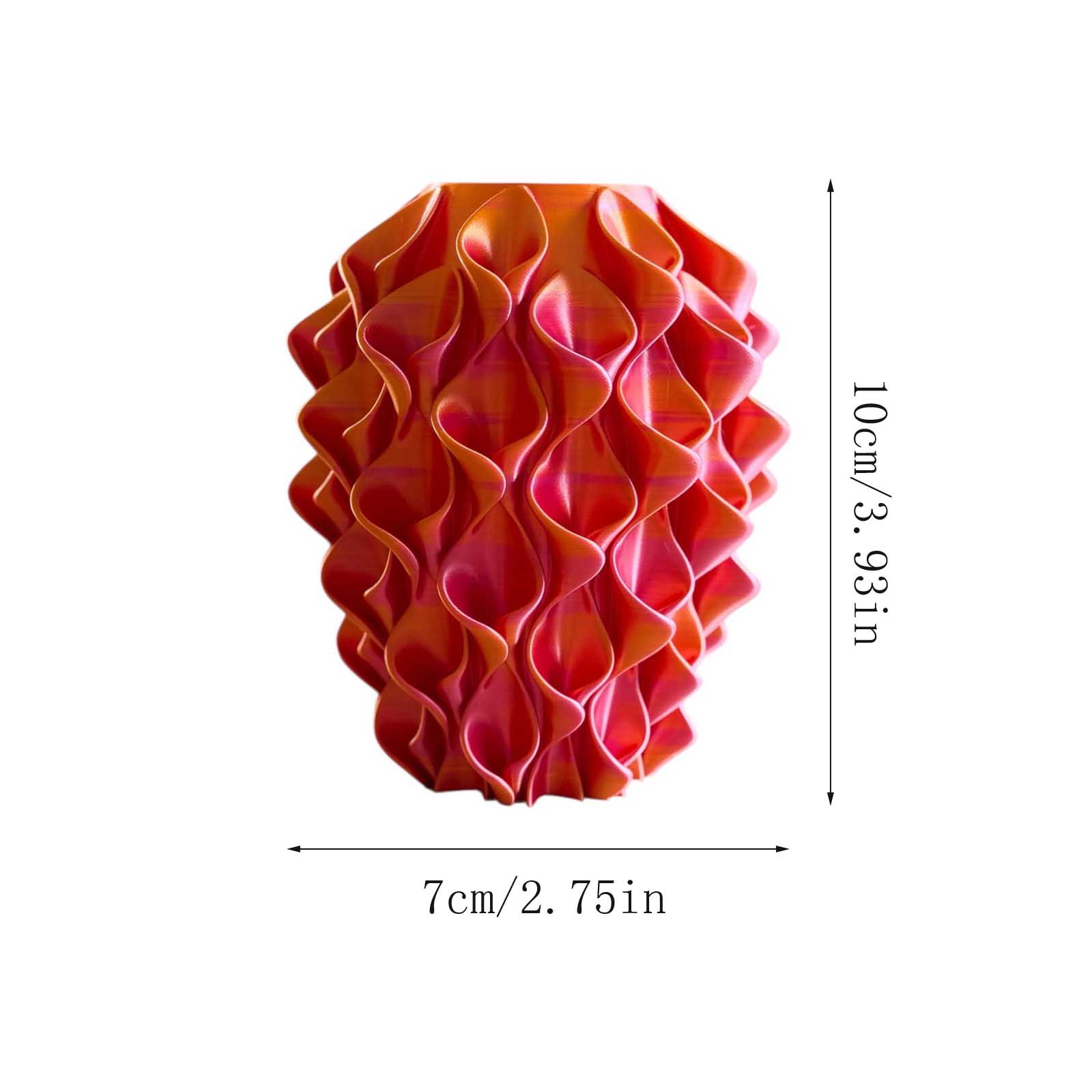 

3D Printed Flower Vase with Complex Geometric Design Durable Plastic Material Suitable for Indoor Decorative Use Modern Style Tabletop Ornament One Size