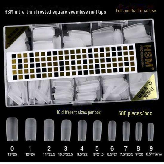 Trapezoidal Water Drop Frosted Transparent Nail Art Patch