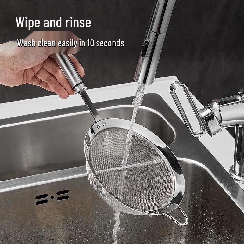 COOKER KING 304 Stainless Steel Fine Mesh Strainer Spoon