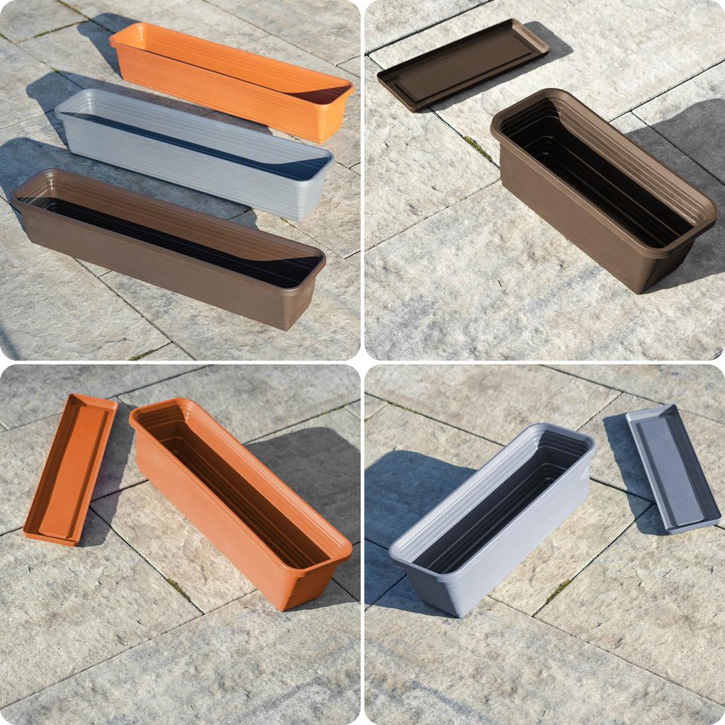 KADAX Balcony Flowerpot Flower Box + Stand