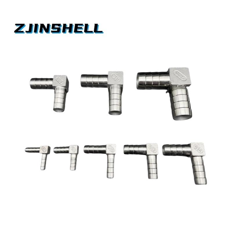 Hose Barb 304 Stainless Steel Hose Tail Barb Connectors 6mm 8mm 10mm 12mm L Elbow Pipe Fitting Pagoda Tail Barb Connector
