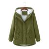 Parka de Mujer con Capucha y Mangas Largas, Forrada de Forro Polar, Cordón Ajustable, Corte Holgado, Abrigo Cálido de Invierno