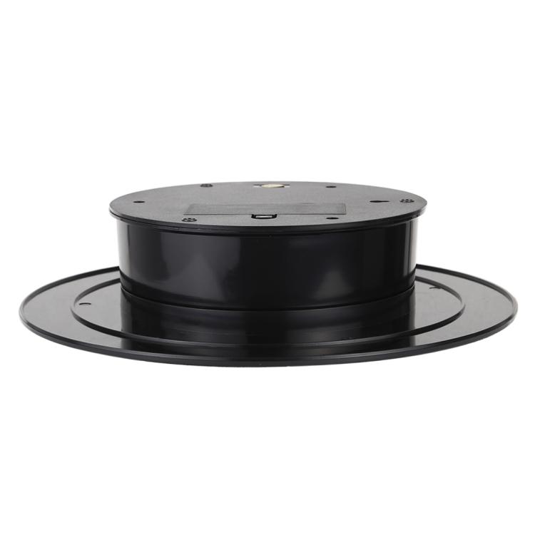 Plateau Tournant Électrique 25cm à 360 Degrés Présentoir Accessoire pour Tournage Vidéo Photographie, Charge 3kg, Alimenté par Batterie