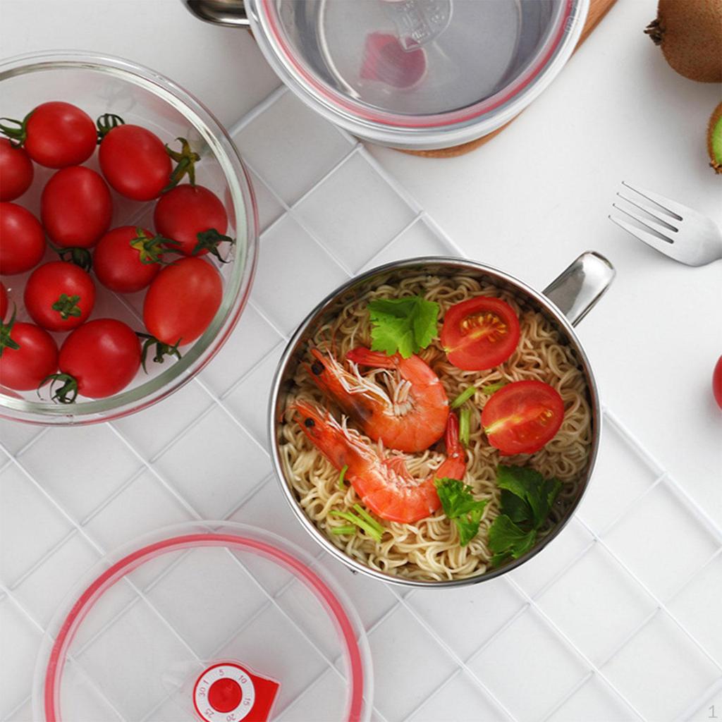 Stainless Steel Ramen Food Container, Rustproof, Noodle Pot, Cooker for Household College