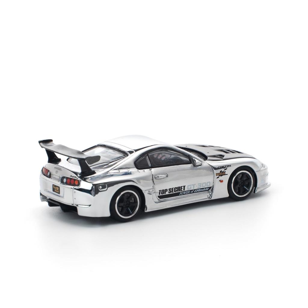 Genesis Company POP RACE Scale Top Secret GT300 Supra Silver Chrome Finished Model PR640325 1/64