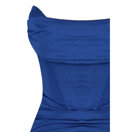 Figurbetontes, gefüttertes Kleid mit Korsett-Details