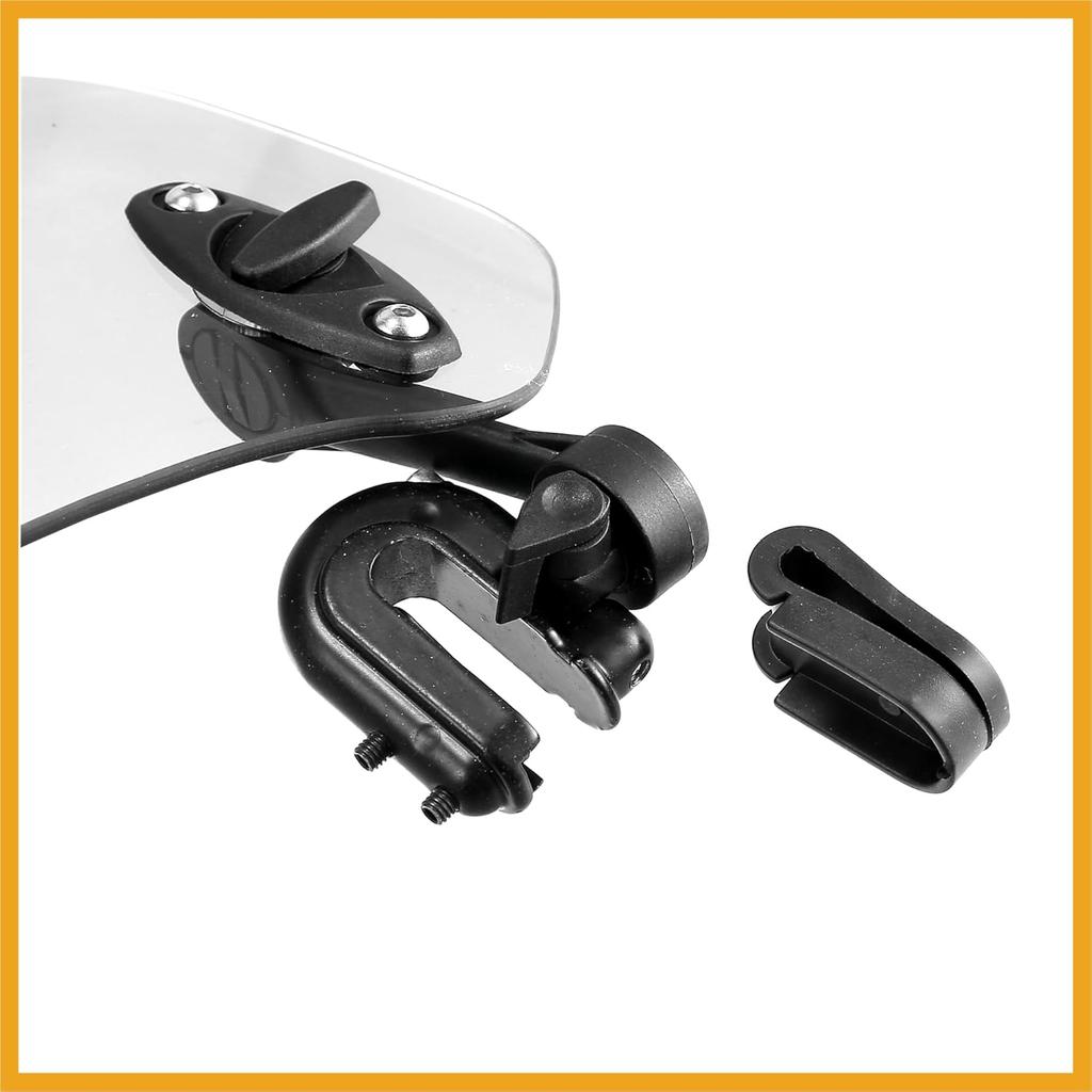 28.5cm Motorcycle Windshield Motorcycle Wind Deflector Clear Lens Adjustable Clip Windshield Extension Universal Fit for Most Motorcycle Scooter