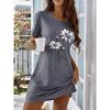 Women'S Fun Sleep Round Neck Nightgown, 'Let Me Sleep' Letter Polka Dot Printed Loose T-Shirt