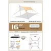 Hexagonal Waterproof Camping Canopy Tent with Sun Protection and Black Glue Coating