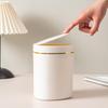 Small Triangular Desktop Press-Top Trash Can