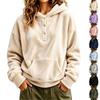 Women's Fashion Flannel Pullover Sweatshirt Versatile Casual Top for Everyday Wear