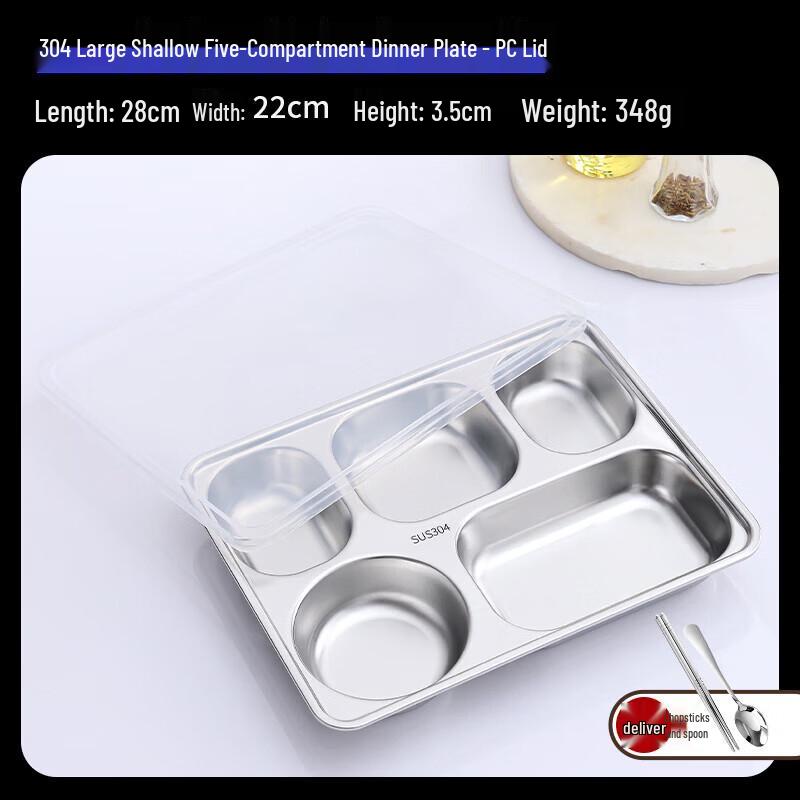 Stainless Steel Divided Meal Tray