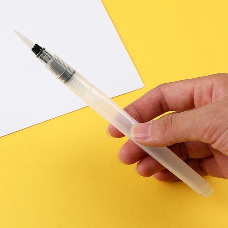 9/12 st Påfyllningsbar Vattenpenselpenna Platt/Spetsig Spets Målning Vattenpenselpenna för Barn Vuxen Akvarell Gouache Målning