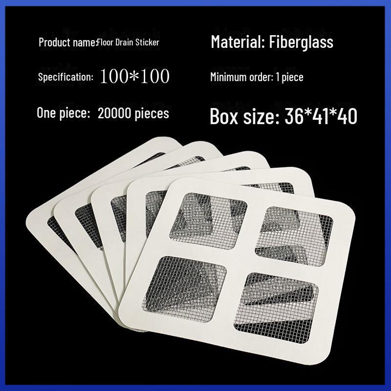 Bathroom Hair Filter Stickers - Anti-Clog Self-Adhesive Mesh for Floor Drains and Toilets