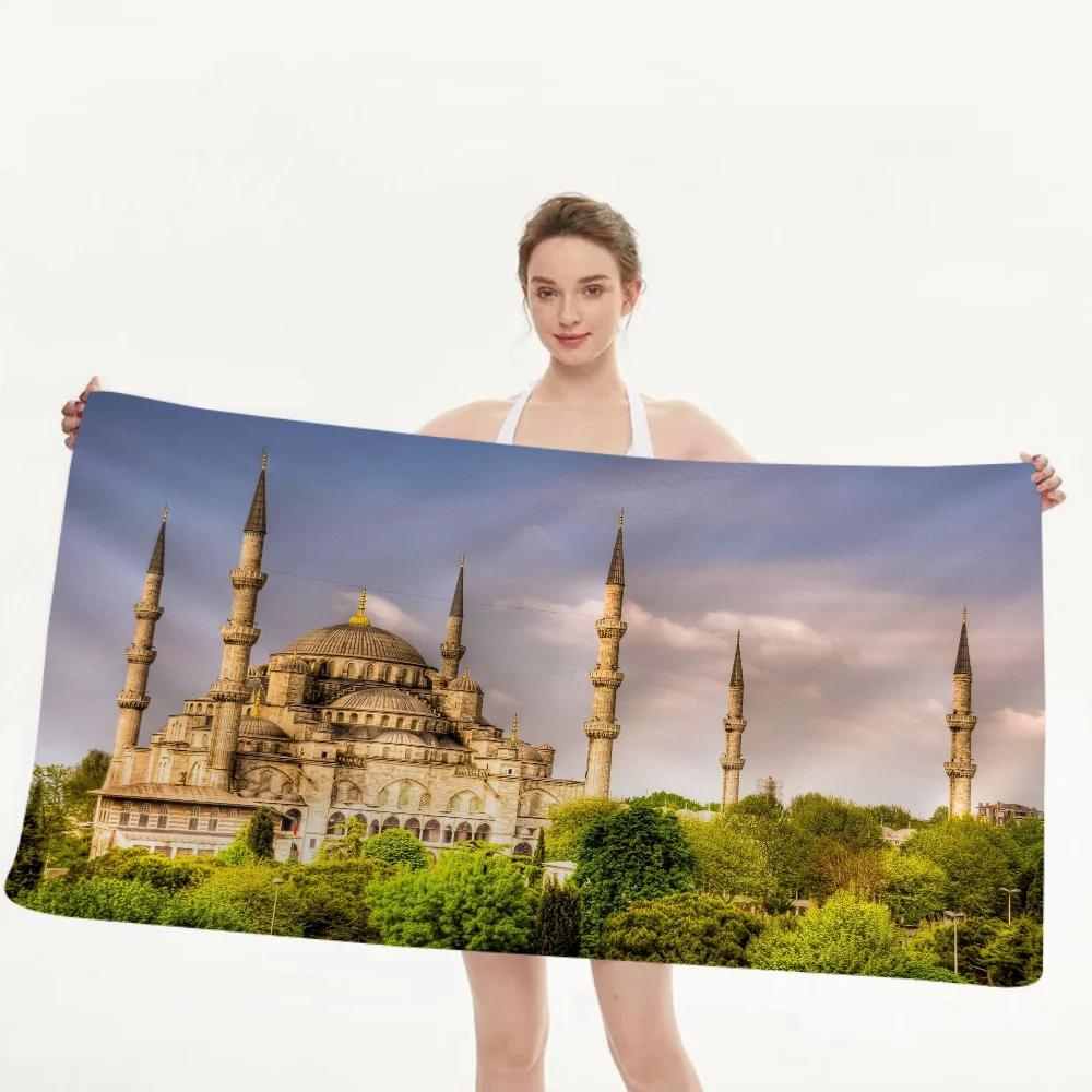 Islamic Mosque Big Microfiber Beach Towels Quick Dry Towel Sand Beach Towels Pool Towel For Travel Swim Pool Yoga
