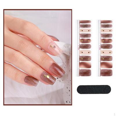 20 Stück Vollständige Wraps Nagellack-Aufkleber Gehärtete Gelstreifen Geburtstagsgeschenke Abdeck-Abziehbilder