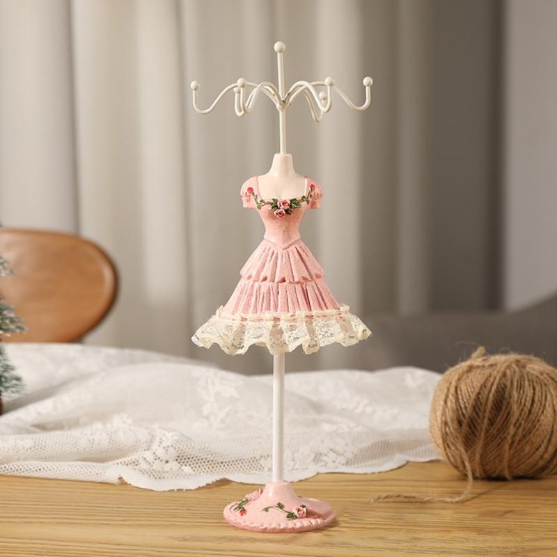 Rotatable Doll Model Jewelry Tower Fashionable Jewelry Organizer Model Display Rack for Earrings Necklace Bracelet