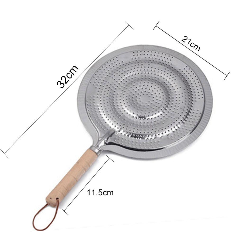 Electric Gas Stove Kitchen Wooden Handle Simmer Milk Reducer Plate Ring Flame Guard Heat Diffuser