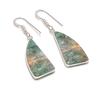 Natural Green Aventurine Gemstone 925 Sterling Silver Jewelry Earring 1.77" AE-12322