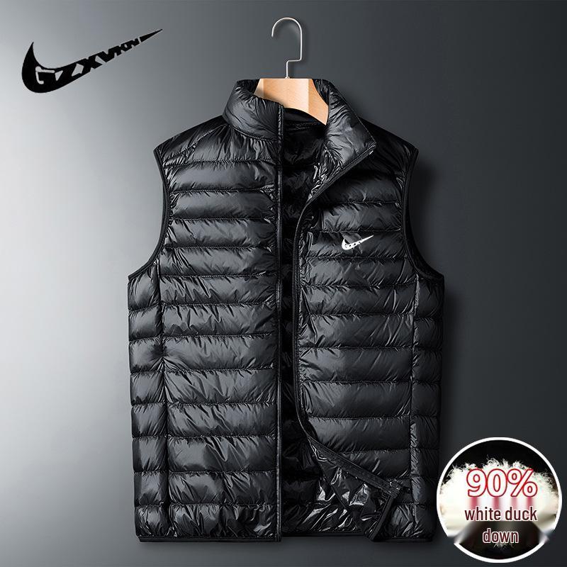 Jachetă de puf ușoară pentru bărbați, mărimi mari, casual și rezistentă la vânt pentru toamnă/iarnă