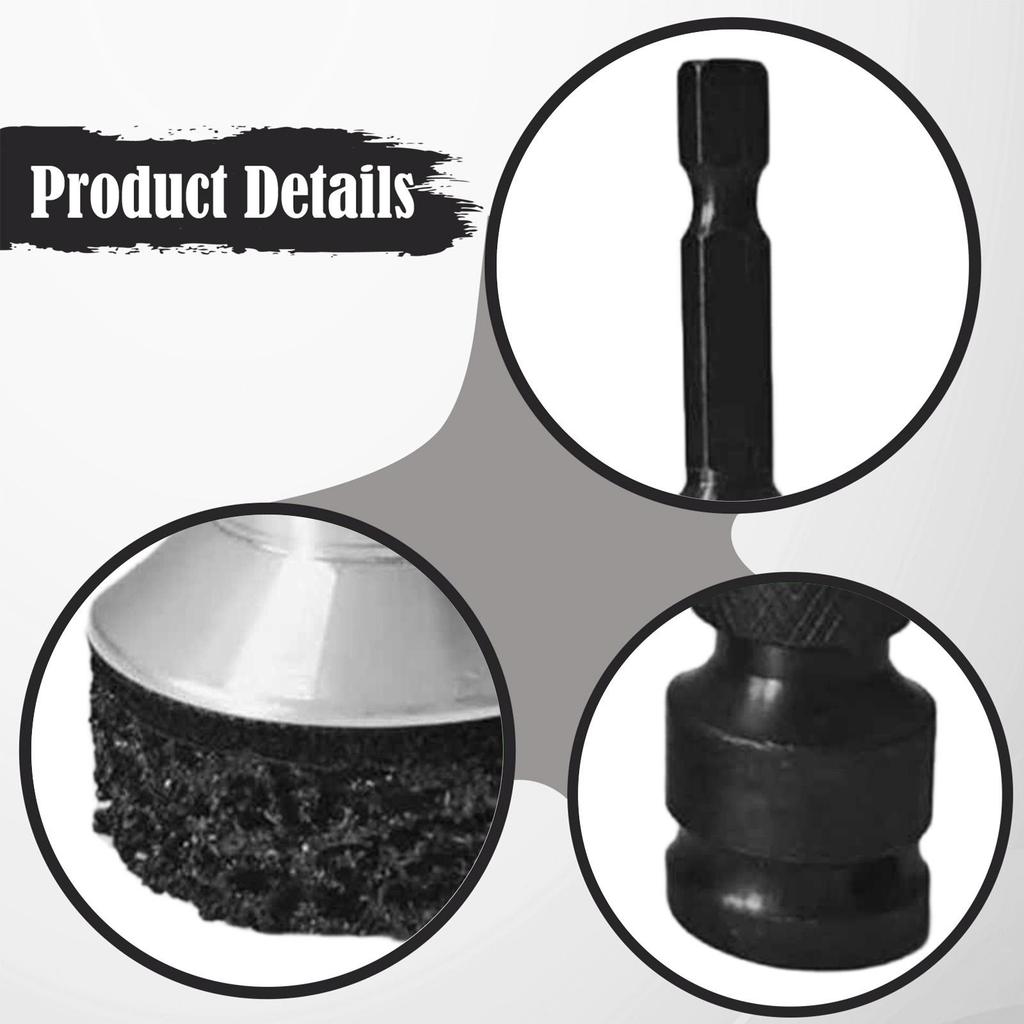 Automotive Wheel Studs Rust Cleaner Quick Resurfacing Hub Maintenance Kit For Power Drill Impact Wrench Auto Repair Tool