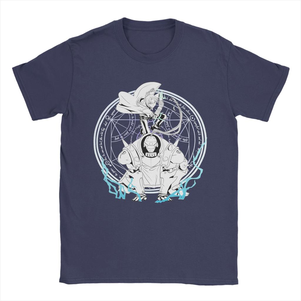 Unisex TShirts Fusioonn Fullmetal Alchemist Anime Vintage Cotton Tee Shirt Short Sleeve Nina and Dog T Shirts Crewneck Tops