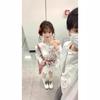 White Off-Shoulder Graffiti Print Long-Sleeve Blouse with Drawstring