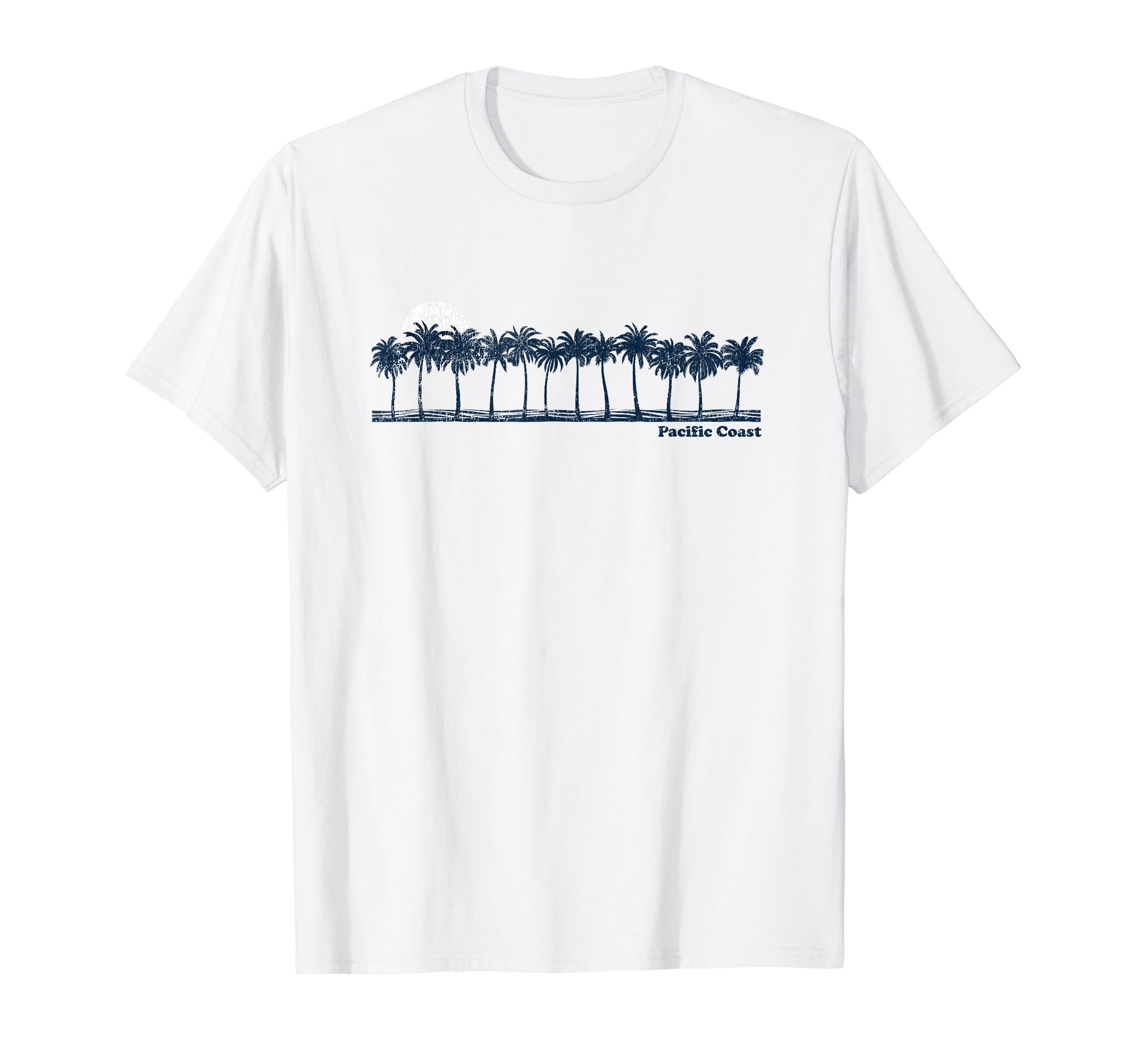 

Pacific Coast Vintage 70s Retro Throwback Design T-Shirt білий