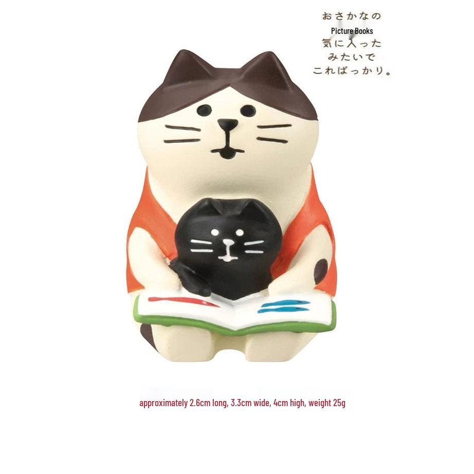 Creative Japanese Resin Cat & Frog Figurines - Trendy DIY Handmade Blind Box Decoration